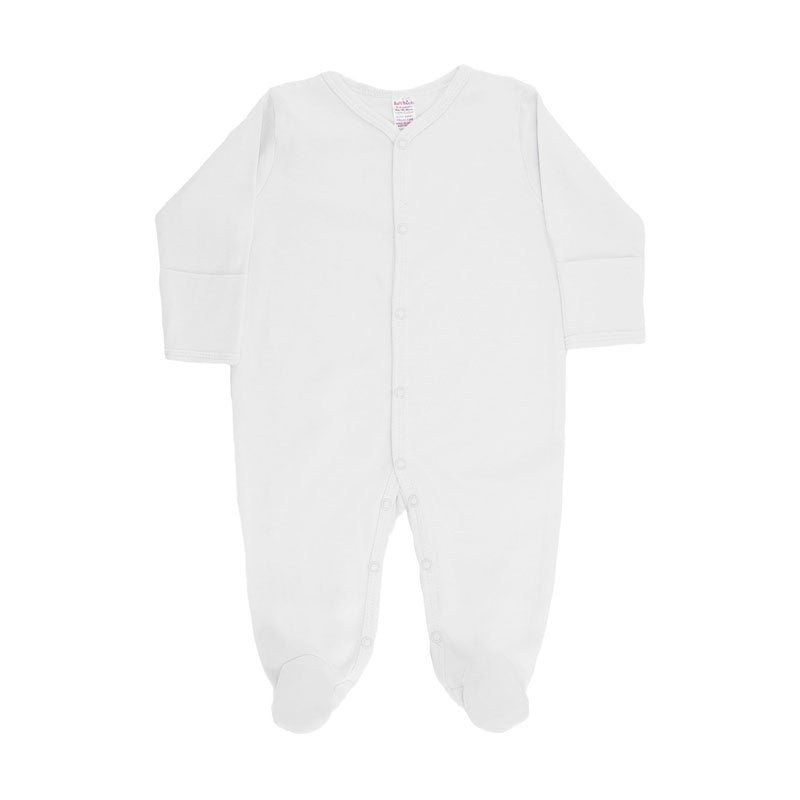 Soft Touch Plain Sleepsuit White