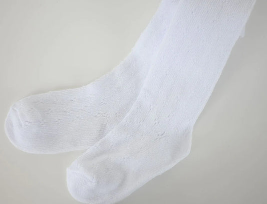 Pex Charlotte White Cotton Tights