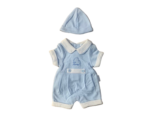 Tiny Chick Prem Summer Boys Romper Set I Love Mummy