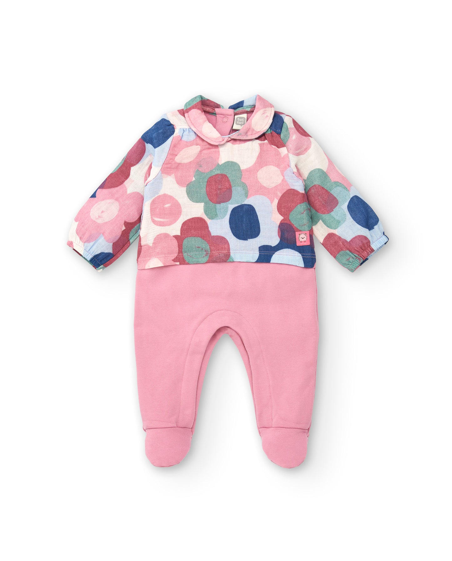 Tuc Tuc Hedgehog Forest Plush And Woven Romper Pink 8896