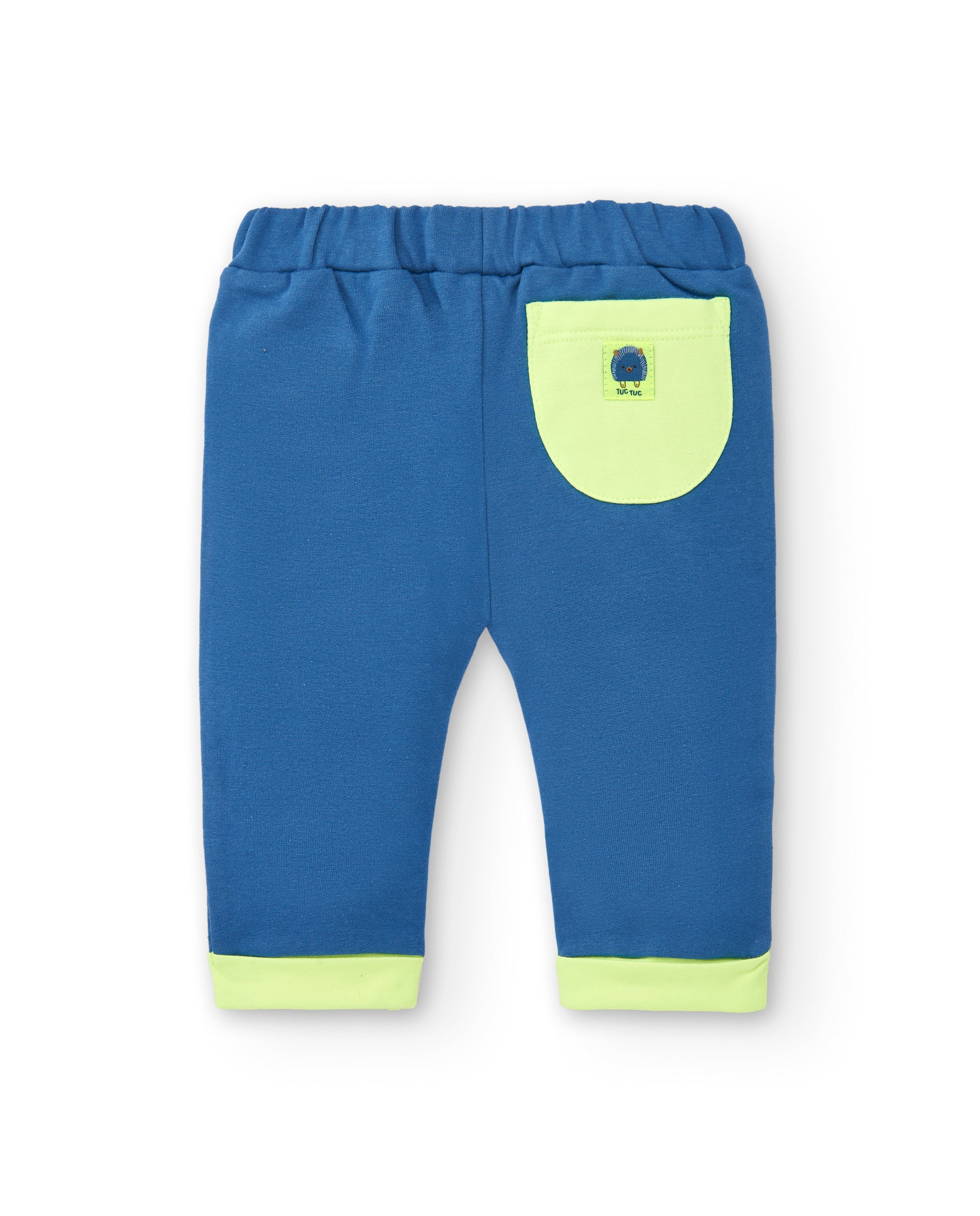 Tuc Tuc Hedgehog Forest Plush Tracksuit With Top Blue 8848 Bottoms Back View