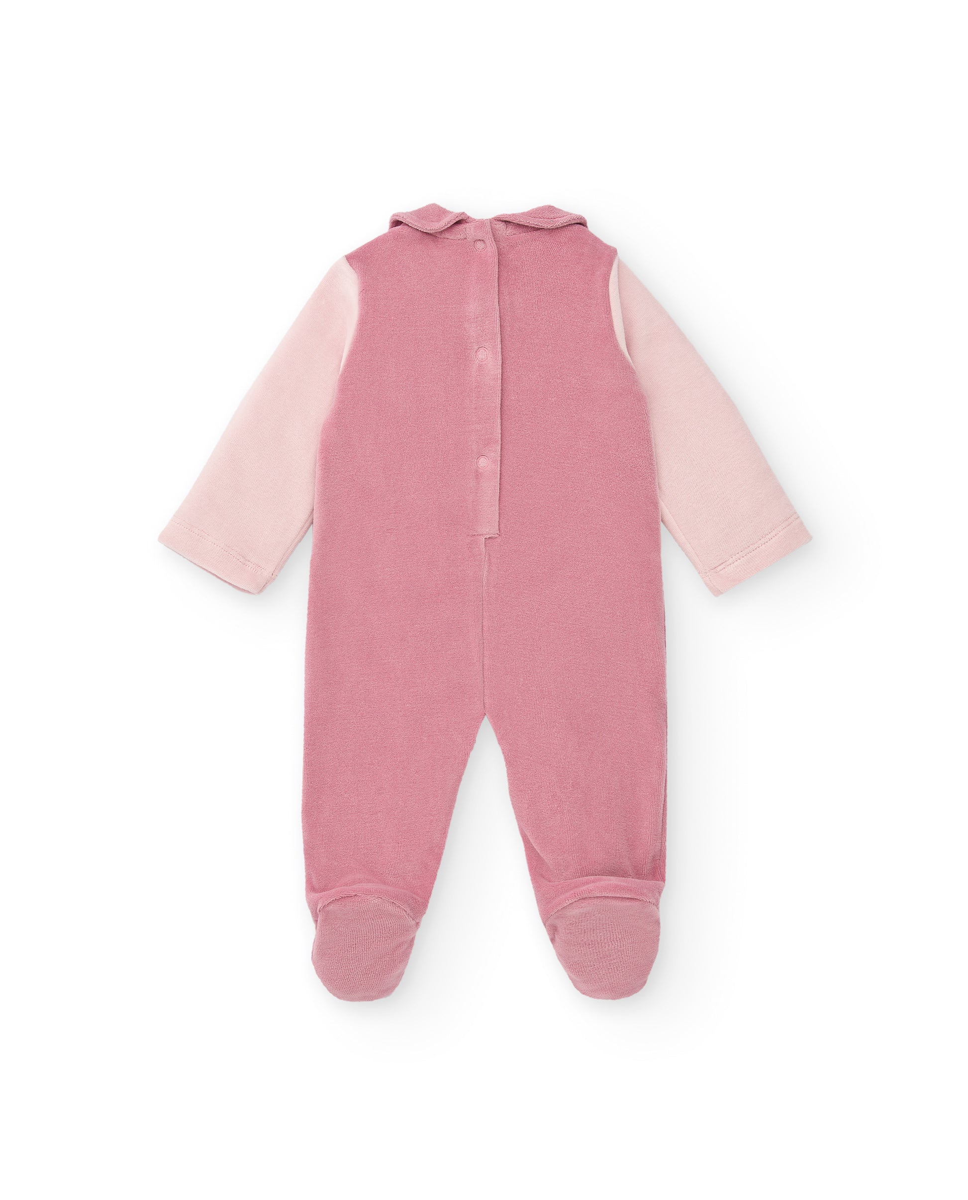 Tuc Tuc Hedgehog Forest Velvet Romper Pink 8898 Back View