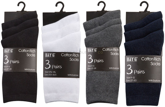 Unisex Ankle School Socks Three Pack