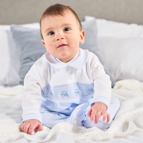 Dandelion Little Tractor Sleepsuit Blue AV6138