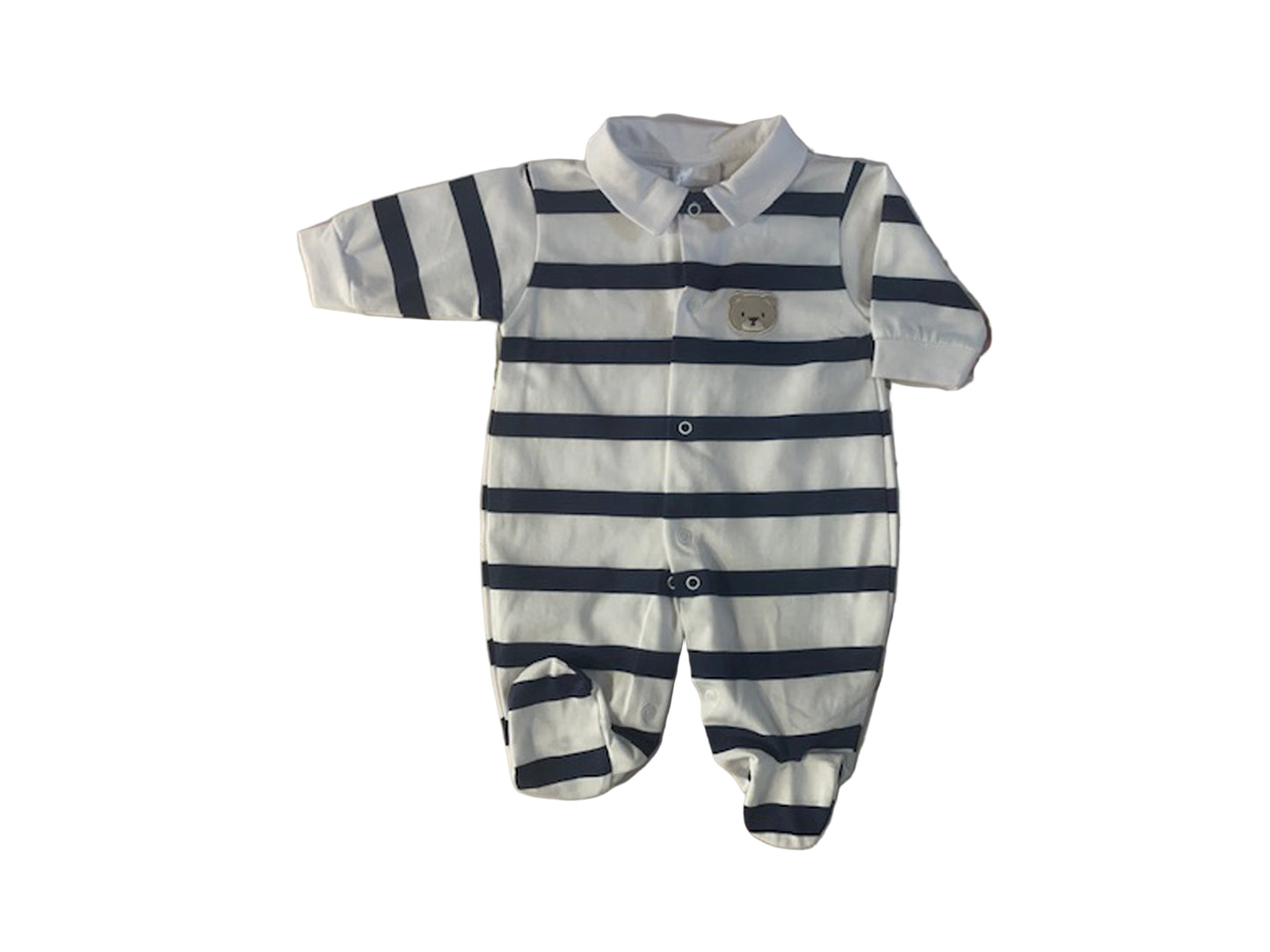Pex Striped Ted Sleepsuit