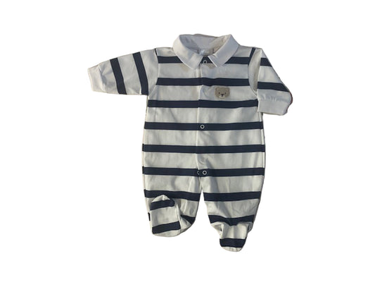 Pex Striped Ted Sleepsuit