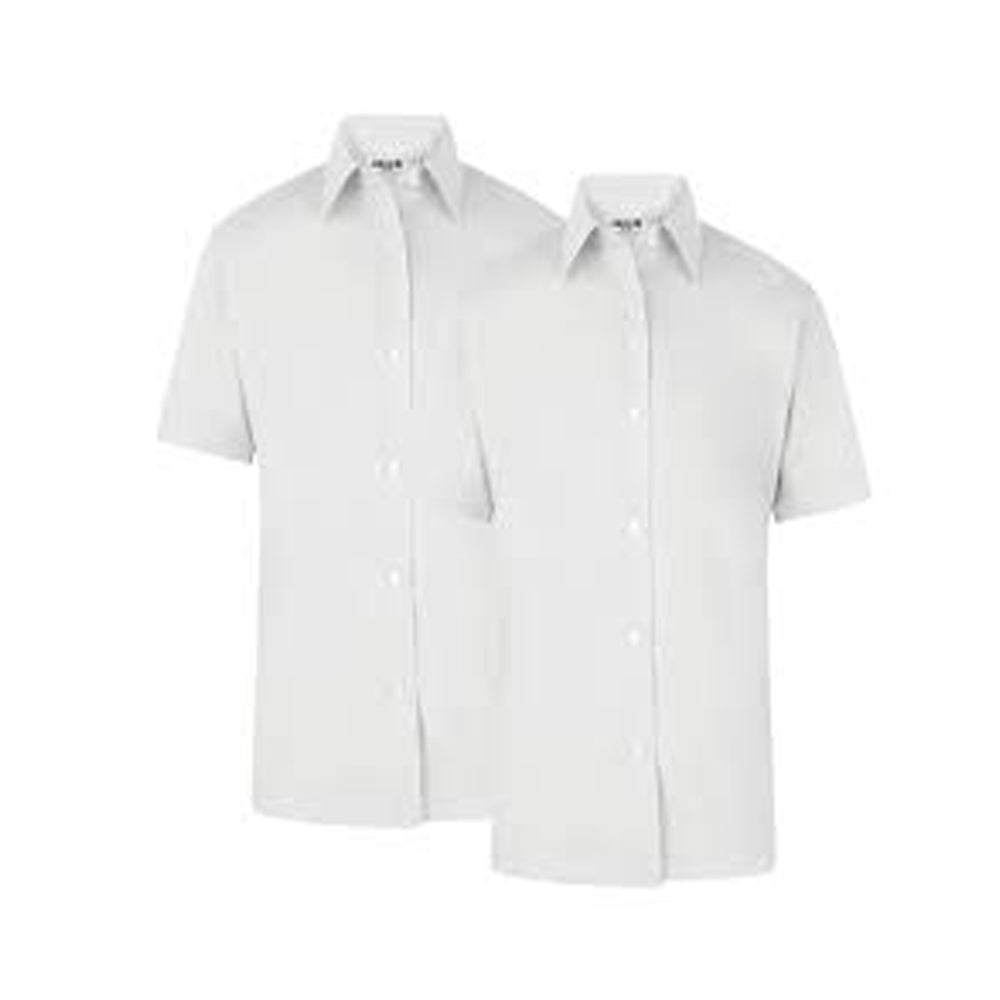 Zeco Schoolwear Boys Short Sleeve Non Iron 2 Pack White BS3096