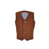 Little Lord & Lady Dicken Brown Checked Waistcoat