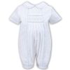 Sarah Louise Heritage Collection Boys Summer Romper White With Smocking C3000