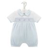 Dandelion Summer Rabbit & Star Smocked Romper Blue AV6135