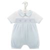 Dandelion Summer Rabbit & Star Smocked Romper Blue AV6135