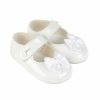 Early Days Baypod Girls Pram Shoe White Patent B604