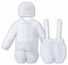 Dani By Sarah Louise Winter Boys Knitted Three Piece Set White D09554 