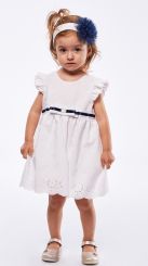 Ebita Summer White And Navy Dress 6522