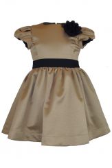 Little Lord & Lady Diana Gold Satin Dress