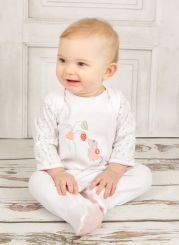 Chamomile Baby Flower Mouse Embroidered Sleepsuit