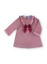 Sardon Spanish Winter Corduroy Dress Dusky Pink 021AB-28