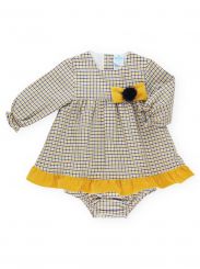 Sardon Spanish Winter Dress And Bloomer Mustard Check 22AB-45