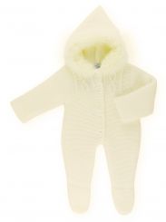 Sardon Spanish Knitted Ivory Pramsuit 023VE-324