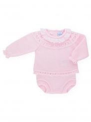 Sardon Spanish Knitted Winter Jam Pant Set Pink 22VE-363