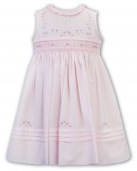 Sarah Louise Summer No Sleeved Embroidered Dress Pink 012618