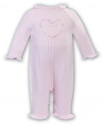Dani By Sarah Louise Winter Girls Knitted Romper Pink D09752