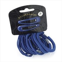 Hair Bobble & Hair Slide Pack: Royal Blue