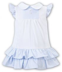 Dani By Sarah Louise Summer Dress White And Blue D09737