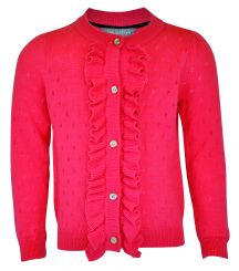 Little Lord & Lady Anna Coral Frill Cardigan