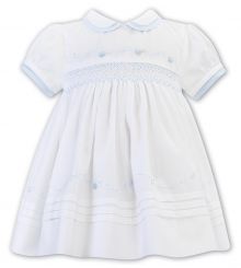 Sarah Louise Summer Dress With Collar And Blue Embroidery 012265