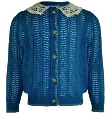 Little Lord & Lady Winifred Teal Pointelle Cardigan