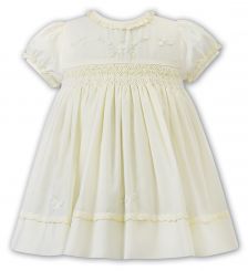 Sarah Louise Summer Dress Lemon With Smocking 012257