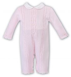 Sarah Louise Girls Winter Knitted Pink Romper 008087