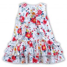 Sarah Louise No Sleeved Ruffle Floral Dress 011216
