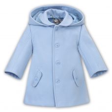 Sarah Louise Heritage Collection Boys Winter Blue Hooded Coat C9000