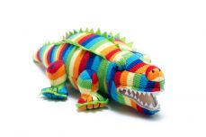 Best Years Wide Rainbow Stripe Knitted Crocodile