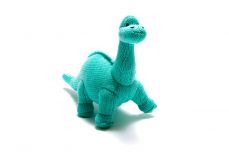 Best Years Knitted Diplodocus Rattle Ice Blue