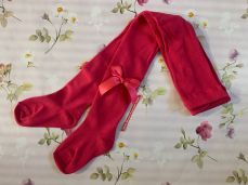 Pex Ribbon Bow Tights Cerise