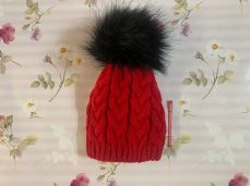 Pex Phoebe Knitted Hat Red And Black