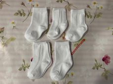 Pex Five Pack White Socks