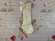 Pex Grazia Knee High Bow Sock Ivory