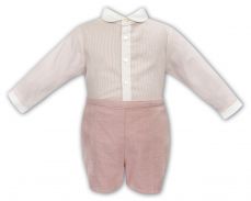 Sarah Louise Winter Boys Short And Shirt Set Apricot 012112