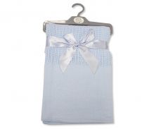 Snuggle Baby Cellular Baby Blanket Blue