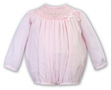 Sarah Louise Heritage Collection Winter Bubble With Smocking Pink C6004