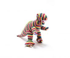 Best Years Knitted T Rex Colourful Stripe