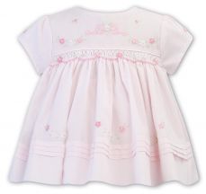 Sarah Louise Summer Dress Pink With Bow Embroidery 012235