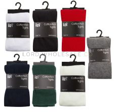 Plain School Tights Assorted Colours