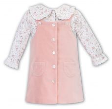 Sarah Louise Winter Pinafore And Blouse Ivory Peach 012793