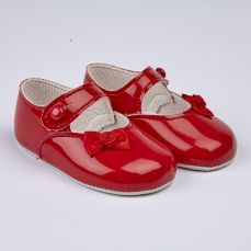 Early Days Baypod Girls Pram Shoe Red B616