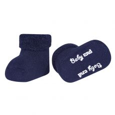 Condor Baby CND Terry Booties With Folded Cuff Navy